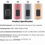 Middo 4-in-1 Flash Drive | Instant Storage & Easy File Transfer