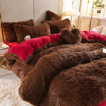 Middo 5-Piece Teddy Fluffy Fleece Bedding Set | Free Heart Pillow & Cozy Winter Warmth