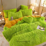 Middo 5-Piece Teddy Fluffy Fleece Bedding Set | Free Heart Pillow & Cozy Winter Warmth