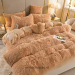 Middo 5-Piece Teddy Fluffy Fleece Bedding Set | Free Heart Pillow & Cozy Winter Warmth
