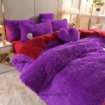 Middo 5-Piece Teddy Fluffy Fleece Bedding Set | Free Heart Pillow & Cozy Winter Warmth