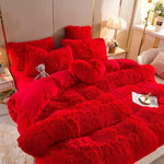 Middo 5-Piece Teddy Fluffy Fleece Bedding Set | Free Heart Pillow & Cozy Winter Warmth
