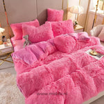 Middo 5-Piece Teddy Fluffy Fleece Bedding Set | Free Heart Pillow & Cozy Winter Warmth