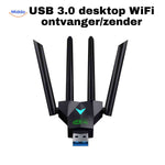 AeroLink™ Wifi Adapter | 5G Dual-Band 1300Mbps & Through-Wall Range