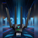 AeroLink™ Wifi Adapter | 5G Dual-Band 1300Mbps & Through-Wall Range