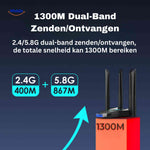 AeroLink™ Wifi Adapter | 5G Dual-Band 1300Mbps & Through-Wall Range