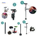 AluCare™ Folding Walking Cane | Adjustable Height & LED Light