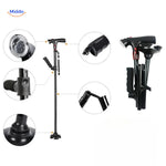 AluCare™ Folding Walking Cane | Adjustable Height & LED Light
