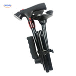 AluCare™ Folding Walking Cane | Adjustable Height & LED Light