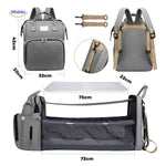 BabyLuxe™ Backpack | Foldable Bassinet, Mosquito Net & Big Capacity