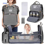 BabyLuxe™ Backpack | Foldable Bassinet, Mosquito Net & Big Capacity