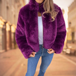 FurElegance™ Coat | Luxe Faux Fur Warmth & High-Collar Style