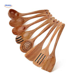 Cookora™ Teak Wooden Spatula Set | Heat-Resistant & Durable Kitchen Tools