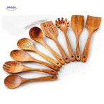Cookora™ Teak Wooden Spatula Set | Heat-Resistant & Durable Kitchen Tools