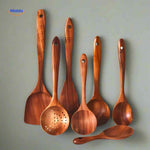 Cookora™ Teak Wooden Spatula Set | Heat-Resistant & Durable Kitchen Tools