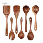 Cookora™ Teak Wooden Spatula Set | Heat-Resistant & Durable Kitchen Tools