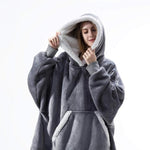 Middo Oversized XXL Sherpa Fleece Hoodie | Warm, Cozy & One Size