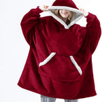 Middo Oversized XXL Sherpa Fleece Hoodie | Warm, Cozy & One Size