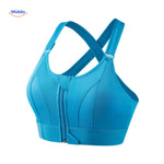 Fitura™ Sports Bra | Shock-Resistant Support & Zip-Front Comfort