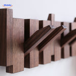 Piano Coat Rack™ | Handmade Wooden Wall Rack with Foldable Hooks