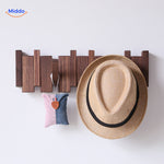 Piano Coat Rack™ | Handmade Wooden Wall Rack with Foldable Hooks