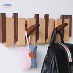 Piano Coat Rack™ | Handmade Wooden Wall Rack with Foldable Hooks