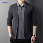 LayerFlex™ Knit | 2-in-1 Men's Shirt, Slim Fit & All-Day Comfort