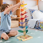 LearnPlay™ Wooden Ball Run Tree | Montessori Learning & Motor Skills