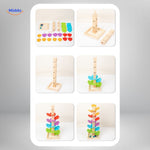 LearnPlay™ Wooden Ball Run Tree | Montessori Learning & Motor Skills
