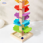 LearnPlay™ Wooden Ball Run Tree | Montessori Learning & Motor Skills