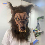 Lupinox™ Mask | Glow-in-the-Dark Latex Wolf Head & Realistic Halloween Detail