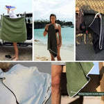 MagnaTowel™ Beach | Sand-Free Microfiber Towel with Magnetic Corners & Quick-Dry