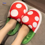 MushroomSlippers™ Anime Cotton Slippers | Warm & Cute Gamer Footwear