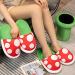 MushroomSlippers™ Anime Cotton Slippers | Warm & Cute Gamer Footwear