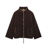 CozyLuxe™ Teddy Wool Coat | High Collar & Soft Faux Lambswool