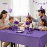 PartyLux™ Tableware Set | 141-Piece Party Kit with Plates, Cups, Cutlery & Tablecloth