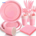 PartyLux™ Tableware Set | 141-Piece Party Kit with Plates, Cups, Cutlery & Tablecloth