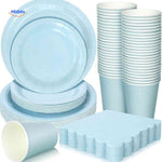 PartyLux™ Tableware Set | 141-Piece Party Kit with Plates, Cups, Cutlery & Tablecloth