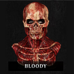 Realistisch bloedig skeletten kostuum met bloederige details