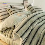 SnuggleBunny™ Plush Set | 4-Piece Faux Rabbit Fur Duvet Cover, Super Soft & Warm