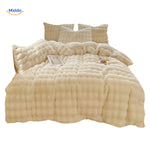 SnuggleBunny™ Plush Set | 4-Piece Faux Rabbit Fur Duvet Cover, Super Soft & Warm