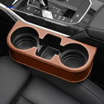 SpaceMate™ Car Seat Organizer | Leather Storage Box & Cup Holder