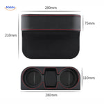 SpaceMate™ Car Seat Organizer | Leather Storage Box & Cup Holder