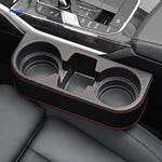 SpaceMate™ Car Seat Organizer | Leather Storage Box & Cup Holder