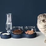 TripleFeeder™ 3-in-1 Cat Feeding Tray | Food, Water & Snacks in One