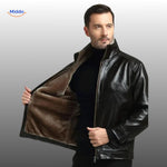 UrbanClass™ Leather Jacket | Luxe Fur Lining & Timeless Style