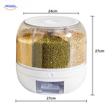 360° Rotating Grain Dispenser | Organized & Space-Saving Kitchen Storage