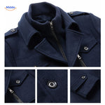 WoolGuard™ Double-Collar Wool Coat | Warm & Timeless British Style