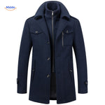 WoolGuard™ Double-Collar Wool Coat | Warm & Timeless British Style