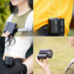 AirFlowPro™ Portable Mini Fan | Hands-Free Dual-Clip Cooling for Hiking & Camping